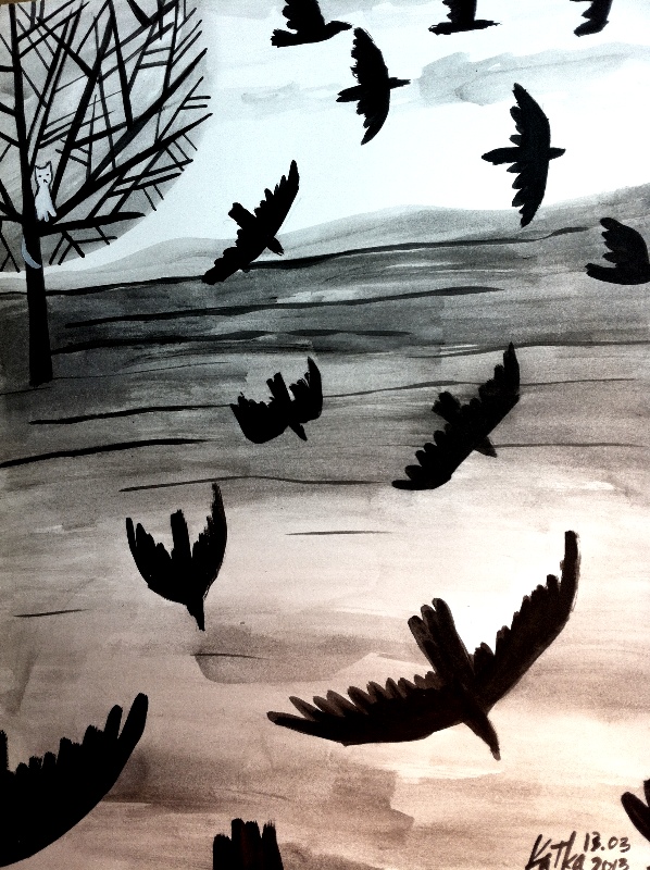 Birds Flying illustration