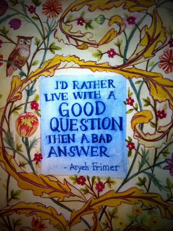 Quote illustration with floral decorative border