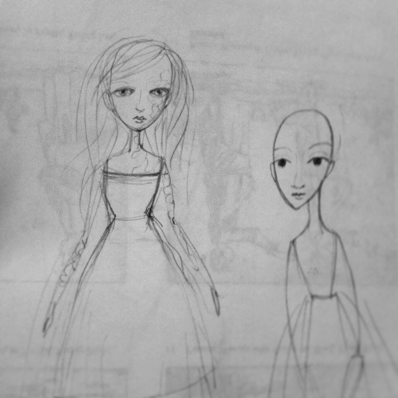 One of many sketches of girls I draw weekly